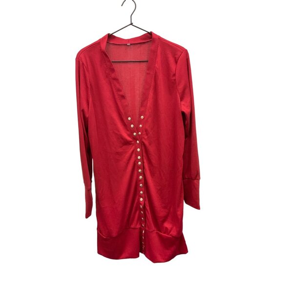 Extra Long Button Down Cardigan - Picture 1 of 3